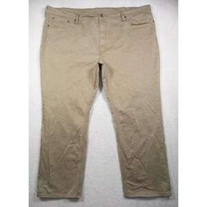 Levis 541 Pants Mens Size 48 x 30 Beige Athletic Fit Tapered Leg Stretch
